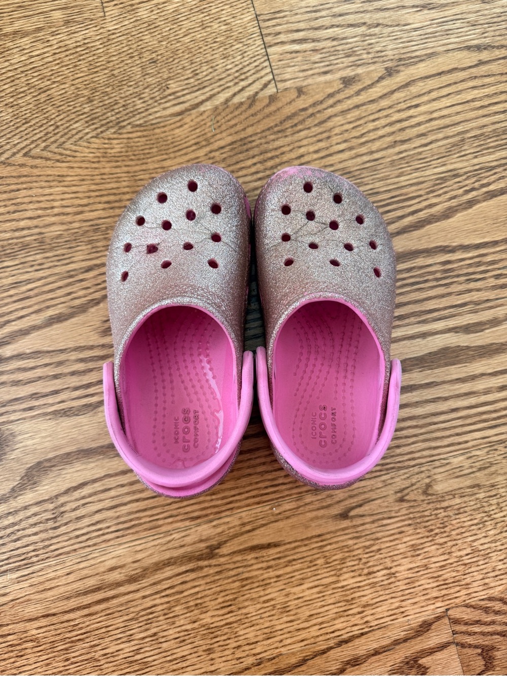 CROCS Kids Glitter Clog in Pink